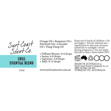 Load image into Gallery viewer, Chill Essential Oil Blend - Surf Coast Scent Company
