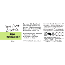 Load image into Gallery viewer, Relax Essential Oil Blend - Surf Coast Scent Company