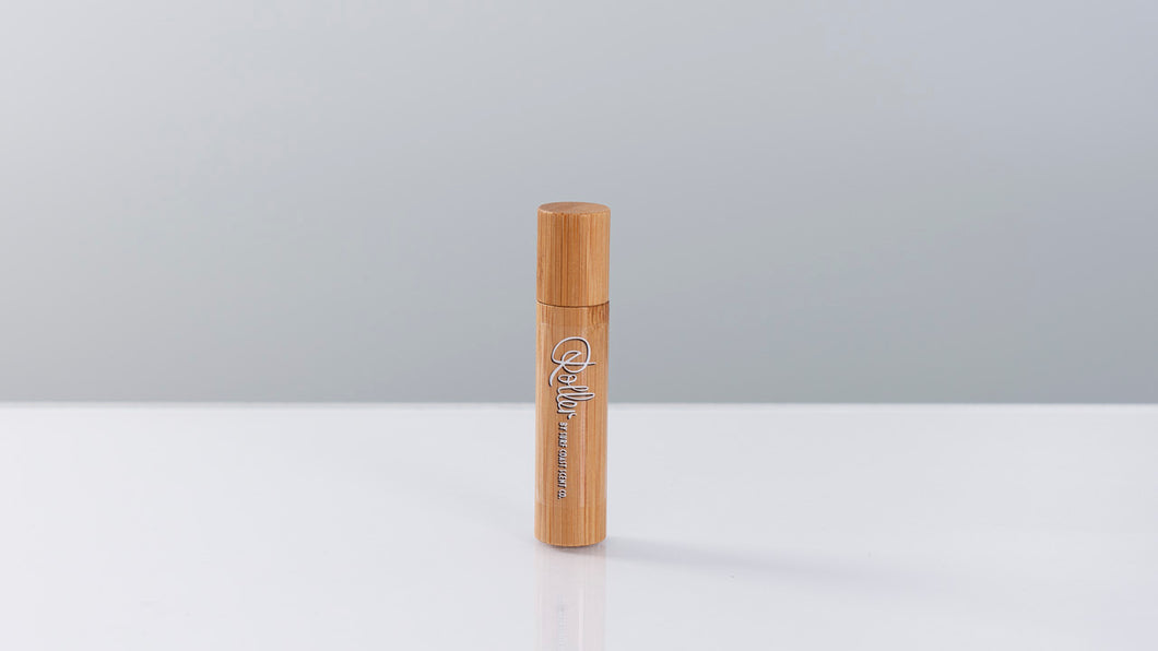 Roller Rollon Essential Oil in Bamboo Wood Bottle